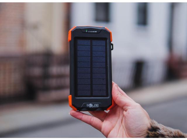 Solar Juice Touch Solar Powered Battery Pack with Qi Charging Pad