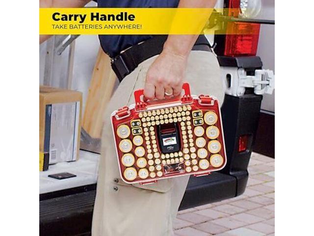 Ontel Battery Daddy Smart The Ultimate 150-Battery Organizer with Tester, Secure Storage & Clear View Lid As Seen on TV