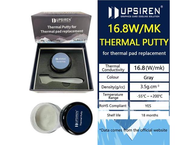 UPSIREN UX PRO Ultra 16.8w/mk Thermal Putty For VGA GPU IC Processor Rapid Cooling Thermal Pad Replacement Heat Blocking Putty 50 g