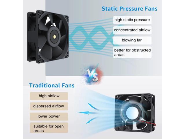 Upsiren 120mm powerful Fan 4800RPM high-speed air volume server cooling system 100to220V BTC miner workstation cabinet fan Single Fan with Controller