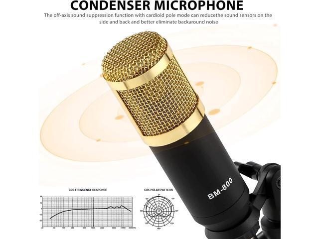 SATEER Podcast Microphone Bundle, BM-800 Condenser Mic with Live Sound Card Kit, Podcast Equipment Bundle with voice changer and Mixer functions...