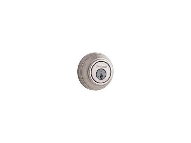 Kwikset 980 Deadbolt - Keyed One Side - featuring SmartKey Satin Nickel