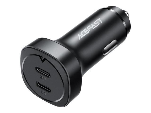 Car Charger ACEFAST B2 72W Metal Dual USB C Car Power Adapter for iPad Air/Pro, iPhone 13 Pro Max/13 mini/12 Pro Max, Samsung Galaxy S21+/S21...