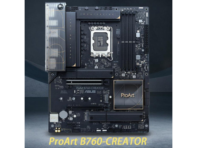 ASUS PROART B760-CREATOR D4 motherboard, Intel Socket LGA1700 for 13th Gen Intel Core Processors & 12th Gen Intel Core, Pentium Gold and...