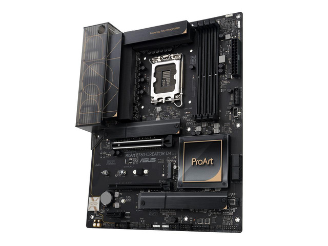 ASUS PROART B760-CREATOR D4 motherboard, Intel Socket LGA1700 for 13th Gen Intel Core Processors & 12th Gen Intel Core, Pentium Gold and...