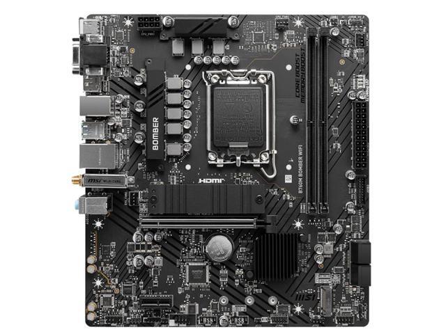 MSI B760M BOMBER WIFI motherboard Supports 12th/13th Gen Intel Core Processors, Pentium Gold and Celeron Processors (LGA 1700)