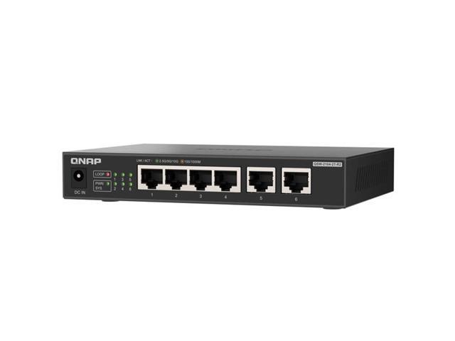 QNAP QSW-2104-2T-R2 desktop switch 6-port splitter network management routing Ethernet 10G home