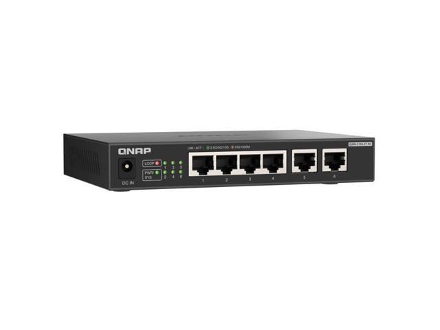 QNAP QSW-2104-2T-R2 desktop switch 6-port splitter network management routing Ethernet 10G home
