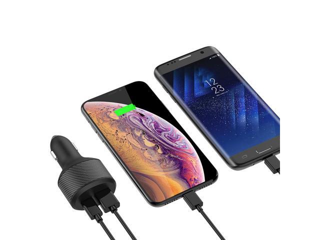 Stimula Lifestyle 108W 2 Port USB-C & QC 3.0 USB Compatible with MacBook Pro iPad Pro iPhones PC Quick Charge Cigarette Car Lighter Charger Power...