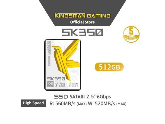 AITC KINGSMAN SK350 2.5' 512GB Performance Boost SATA III 3D NAND Internal Solid-State Drive (SSD)
