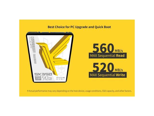AITC KINGSMAN SK350 2.5' 512GB Performance Boost SATA III 3D NAND Internal Solid-State Drive (SSD)