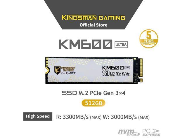 AITC KINGSMAN KM600 ULTRA M.2 2280 512GB PCIe 3.0 x4 with NVMe 1.4 3D NAND Internal Solid State Drive (SSD)