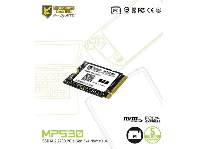 AITC KINGSMAN MP530 M.2 2230 1TB PCIe 3.0 x4 with NVMe, STEAM Deck Compatible, Internal Solid State Drive (SSD)