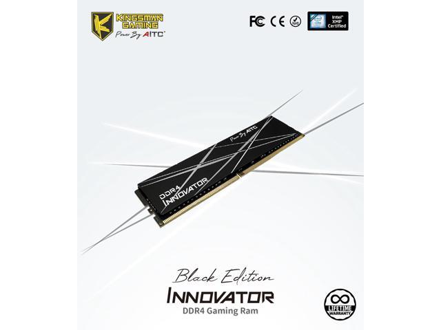 KINGSMAN INNOVATOR 16GB(8GBX2) 288-Pin PC RAM DDR4 3200 (PC4 25600) Desktop Memory - High-Speed RAM for Enhanced Performance and Compatibility-BLACK