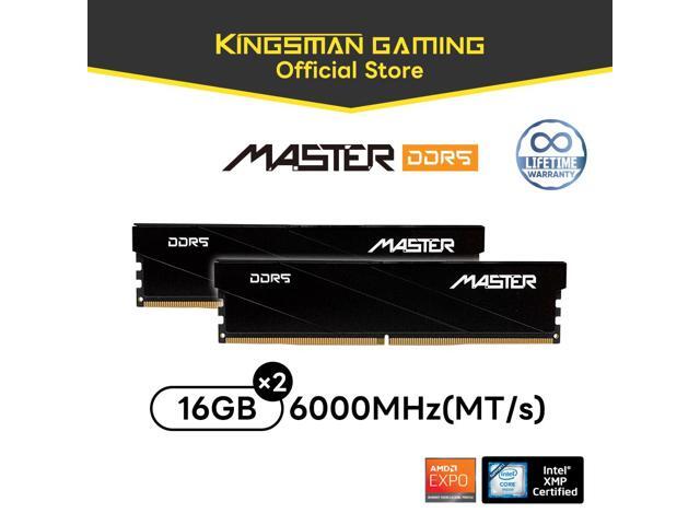 KINGSMAN MASTER 32GB (16GB x 2) 288-Pin PC RAM DDR5 6000 (PC5 48000) Desktop Memory Model KSD516G60C38MST-BLACK