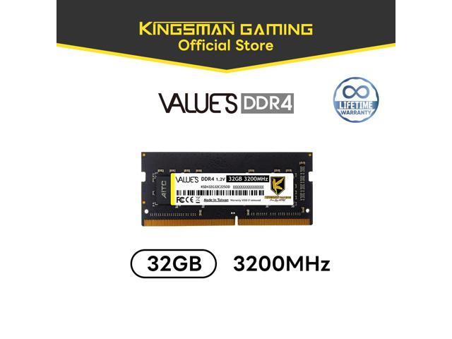 KINGSMAN 32GB 260-Pin DDR4 SO-DIMM DDR4 3200 (PC4 25600) Laptop Memory Model