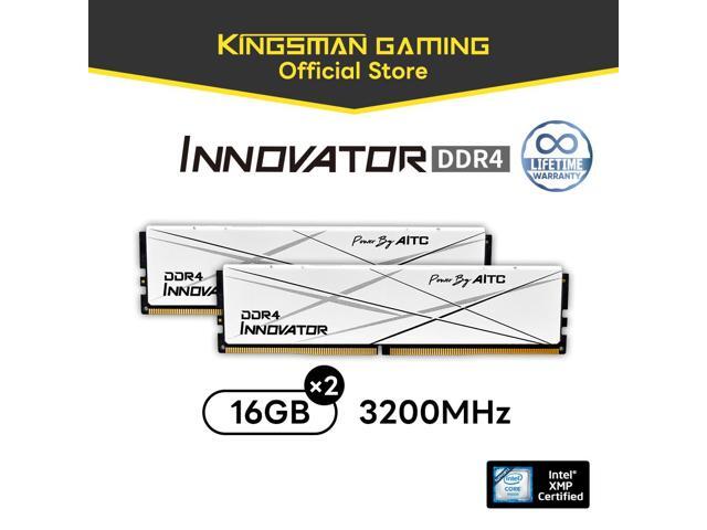 KINGSMAN INNOVATOR 32GB(16GBX2) 288-Pin PC RAM DDR4 3200 (PC4 25600) Desktop Memory - High-Speed RAM for Enhanced Performance and Compatibility