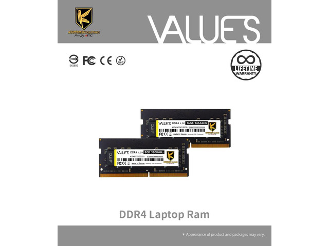 KINGSMAN 8GB 260-Pin DDR4 SO-DIMM DDR4 3200 (PC4 25600) Laptop Memory Model