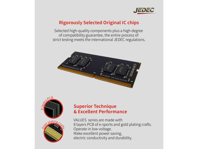 KINGSMAN 8GB 260-Pin DDR4 SO-DIMM DDR4 3200 (PC4 25600) Laptop Memory Model