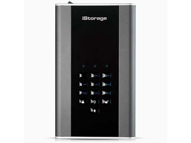 iStorage diskAshur DT2 12TB Secure encrypted desktop hard drive - FIPS Level 3 certified, Password protected, military grade hardware encryption...