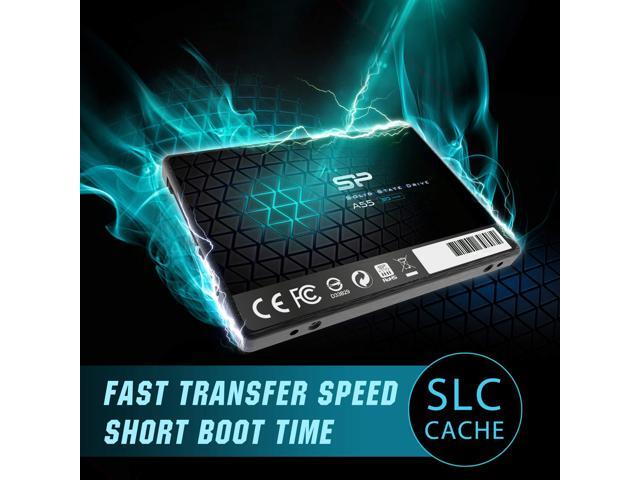 Silicon Power 4TB SSD 3D NAND A55 SLC Cache Performance Boost SATA III 2.5' 7mm (0.28') SSD Internal Solid State Drive (SU004TBSS3A55S25NE)