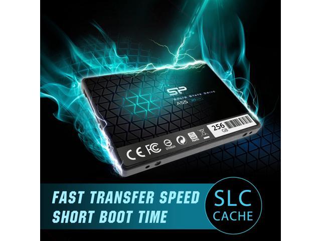 Silicon Power 256GB SSD 3D NAND A55 SLC Cache Performance Boost SATA III 2.5' Internal Solid State Drive SU256GBSS3A55S25AH
