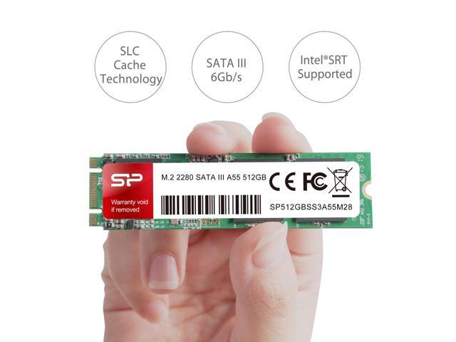Silicon Power 512GB A55 M.2 SSD SATA III Internal Solid State Drive 2280 SU512GBSS3A55M28AC
