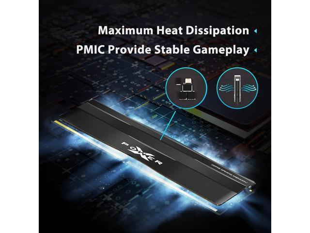 Silicon Power DDR5 32GB (2x16GB) Zenith 6000MT/s (PC5-48000) 288-pin CL36 1.35V UDIMM Desktop Memory Module RAM SP032GXLWU60FFDE Black