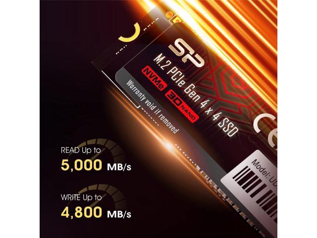 Silicon Power 1TB UD90 NVMe 4.0 Gen4 PCIe M.2 SSD R/W up to 5,000/4,800 MB/s (SU01KGBP44UD9005SN)