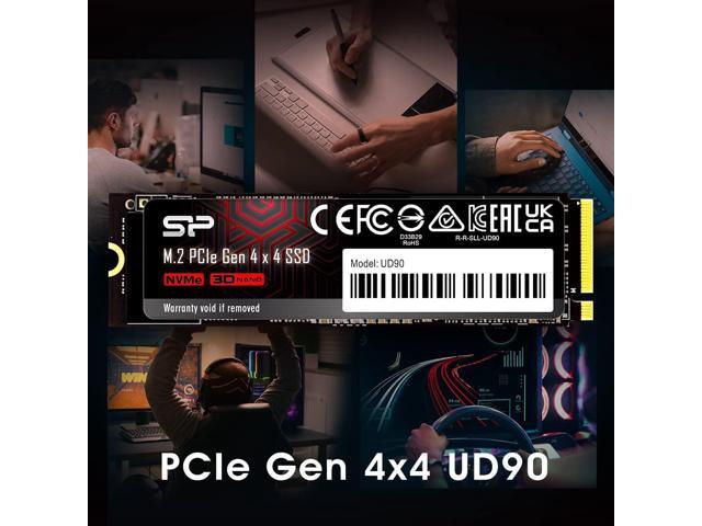 Silicon Power 4TB UD90 NVMe 4.0 Gen4 PCIe M.2 SSD R/W up to 5,000/4,500 MB/s (SU04KGBP44UD9005SN)