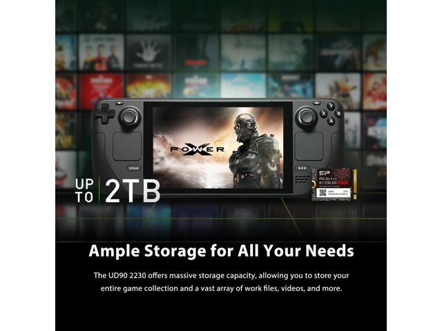 Silicon Power 1TB UD90 2230 NVMe 4.0 Gen4 PCIe M.2 SSD R/W up to 4,900/3,200MB/s Solid State Drive Compatible with Steam Deck (SU01KGBP44UD9007MN)