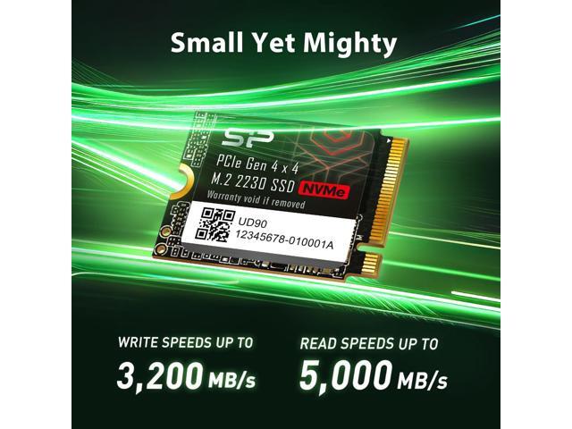 Silicon Power 1TB UD90 2230 NVMe 4.0 Gen4 PCIe M.2 SSD R/W up to 4,900/3,200MB/s Solid State Drive Compatible with Steam Deck (SU01KGBP44UD9007MN)