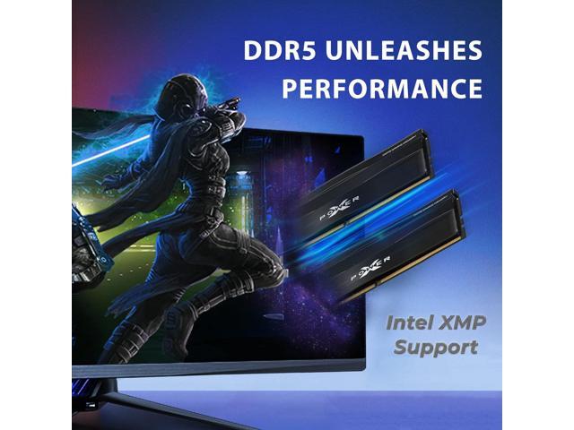 Silicon Power DDR5 32GB (2x16GB) Zenith 6000MHz (PC5-48000) 288-pin CL30 1.35V UDIMM Desktop Memory Module RAM SU032GXLWU60AFDESK Black