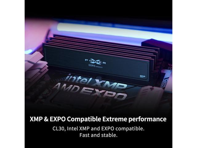 Silicon Power Value Gaming DDR5 32GB (2x16GB) 6000MT/s (PC5-48000) 288-pin CL30 1.35V UDIMM Desktop RAM Computer Memory w/Heatsink SP032GXLWU60AFDJ