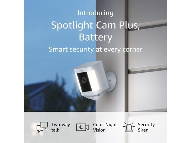 Ring - Spotlight Cam Plus Outdoor/Indoor Wireless 1080p Battery Surveillance Camera - White - image 9