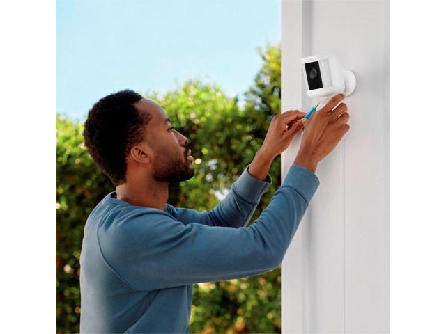 Ring - Spotlight Cam Plus Outdoor/Indoor 1080p Plug-In Surveillance Camera - White - image 5