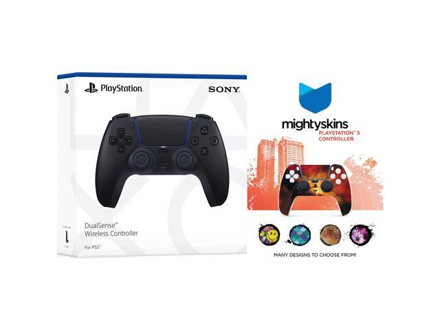 Sony PlayStation 5 DualSense Wireless Controller with MightySkins Custom Decal Skin Voucher - Midnight Black