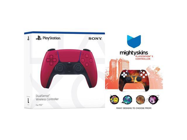 Sony PlayStation 5 DualSense Wireless Controller with MightySkins Custom Decal Skin Voucher - Cosmic Red
