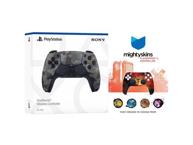 Sony PlayStation 5 DualSense Wireless Controller with MightySkins Custom Decal Skin Voucher - Gray Camo
