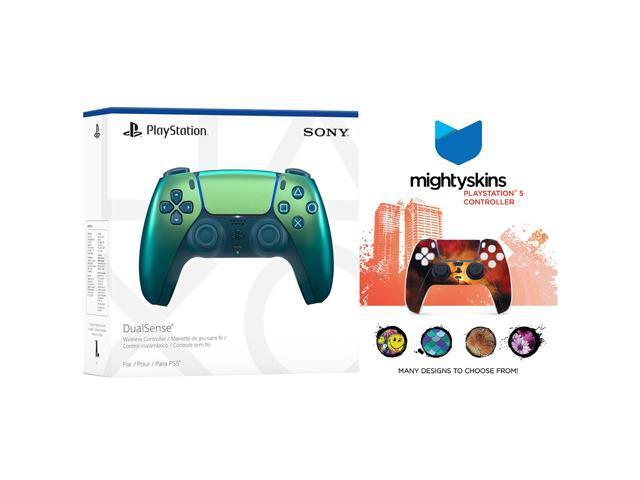 Sony PlayStation 5 DualSense Wireless Controller with MightySkins Custom Decal Skin Voucher - Chroma Teal