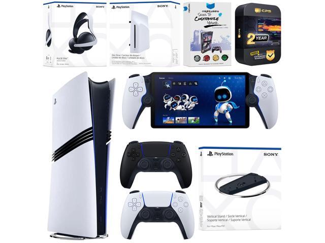 Sony PlayStation 5 Pro Digital Bundle with Disc Drive, Stand, Extra Controller, Pulse Elite Headset, PlayStation Portal, MightySkins Voucher and 2...