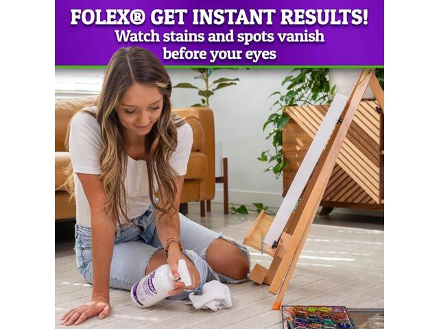 FOLEX Instant Carpet Spot Remover 32 oz Powerful Stain Remover for Carpets, Upholstery & Rugs Eliminates Pet Stains, Grease, Red Wine, Food,...