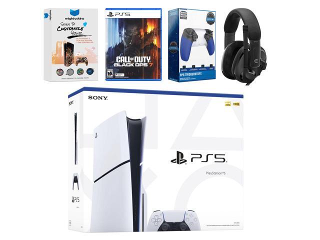 Sony PlayStation 5 Slim Disc Bundle with Call of Duty Black Ops 7, EPOS Headset, Trigger Kit and MightySkins Code