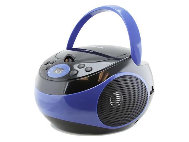 Emerson EPB-3000 Portable CD Player with AM/FM Radio, Programmable Memory, Dual Stereo Speakers - Blue