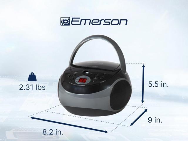 Emerson EPB-3000 Portable CD Player with AM/FM Radio, Programmable Memory, Dual Stereo Speakers - Blue
