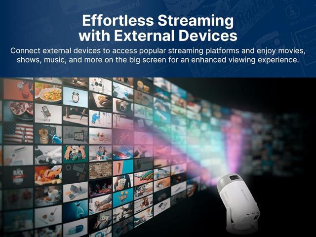 Emerson EVP-3003 1080p HD 150' Home Theater WiFi & Bluetooth LCD Projector