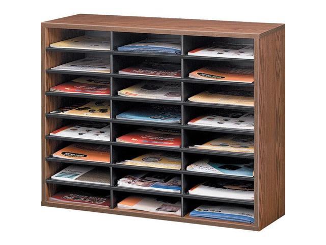 Fellowes 25043 Fiberboard Literature Sorter, 24 Sections, 29 x 11 7/8 x 23 3/4, Medium Oak