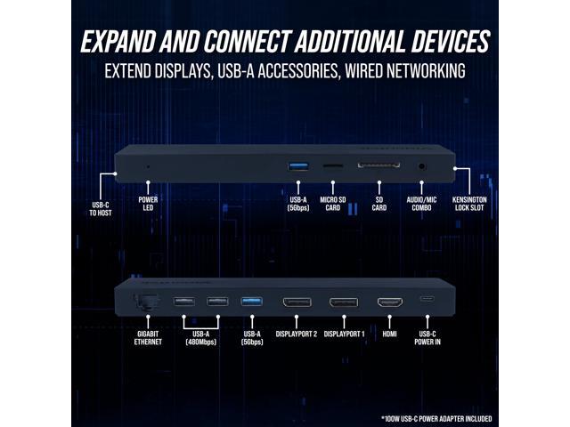 VisionTek VT2510 USB-C Docking Station - Multi Display MST Dock 100W Power Delivery - image 7
