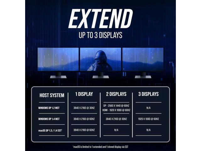 VisionTek VT2510 USB-C Docking Station - Multi Display MST Dock 100W Power Delivery - image 8