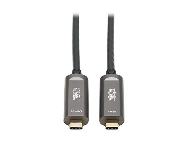 Tripp Lite USB-C Fiber (10 Gbps) Data Cable, USB 3.2 Active Optical Cable, Male to Male, Black, Plenum-Rated for in Wall & Ceiling Installations,...
